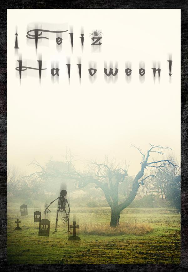 Para blog Cómo crear una tarjeta de Halloween con niebla y todo…