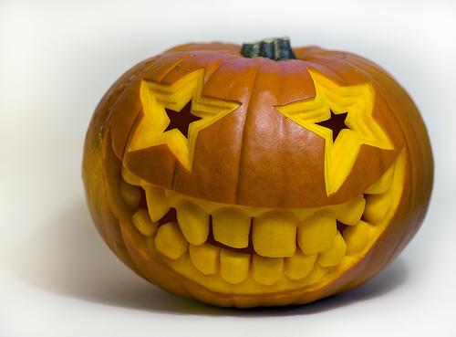 Calabaza de Halloween - Modelo estrellas Los mejores diseños para la calabaza de Halloween