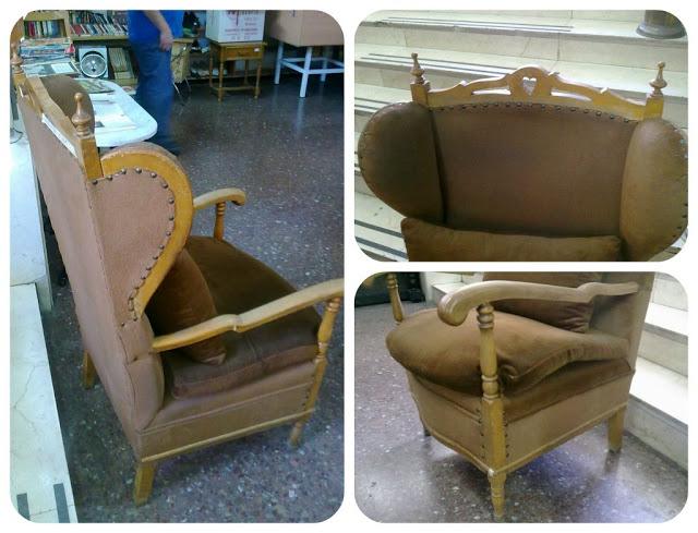 Antes y Después: La butaca orejera tipo patchwork de Marian Antes y Después: La butaca orejera tipo patchwork de Marian