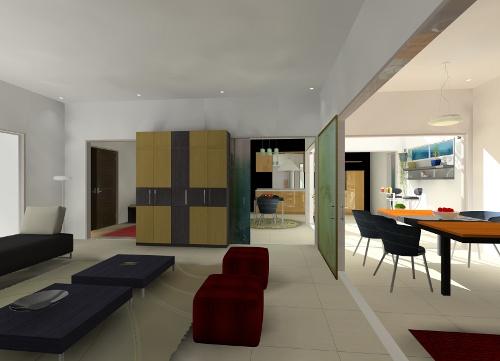 RENDER dia salon comedor patio Decora con trapillo