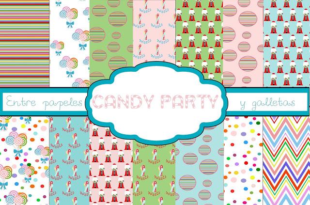 PAPELES PARA IMPRIMIR CANDY PARTY. CANDY PARTY PAPER PRINTABLES