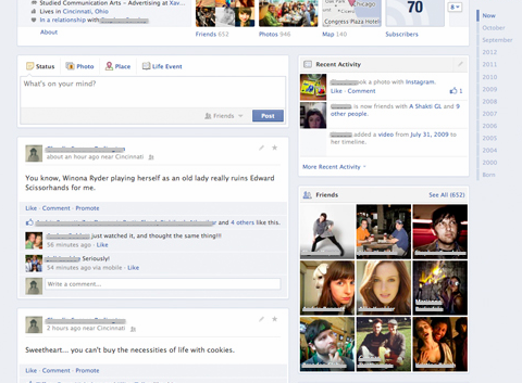 screenshot-facebook-actual Facebook está probando un nuevo diseño para el Timeline