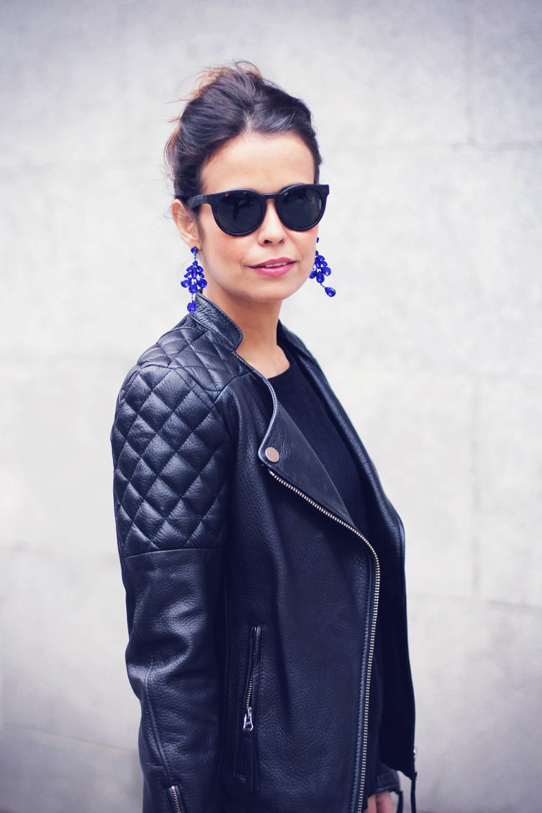 Houndstooth Skirt & Statement Earrings Houndstooth Skirt & Statement Earrings