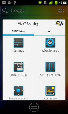 ADW Launcher configuracion