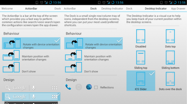 ADW Launcher configuración inicial