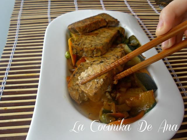 Salteado de verduras con Tofu Griego Salteado de verduras con Tofu Griego
