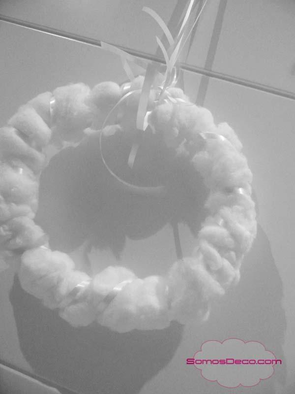 Cómo hacer una corona de navidad de algodón - Paperblog