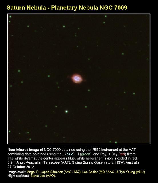 La Nebulosa Saturno en infrarrojo