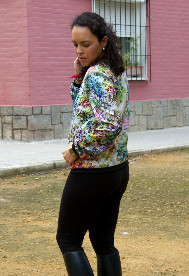 BLACK BOOTS + FLOWER JACKET BLACK BOOTS + FLOWER JACKET