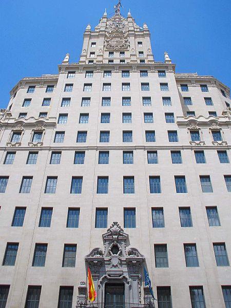 El edificio de Teléfonica en la Gran Vía madrileña