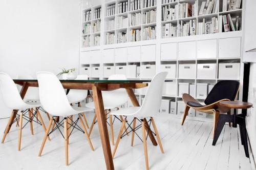 Comedor: Madera y blanco Comedor: Madera y blanco