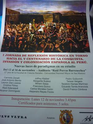 I Jornada de Reflexión histórica en torno hacia el V Centenario de la Conquista, Invasión y colonización española en el Perú. Nuevas luces de paradigmas en su estudio I Jornada de Reflexión histórica en torno hacia el V Centenario de la Conquista, Invasión y colonización española en el Perú. Nuevas luces de paradigmas en su estudio