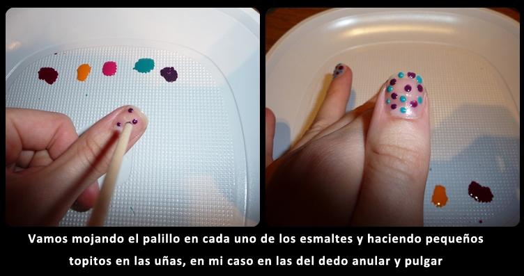 MANICURA DE TOPITOS DE COLORES MANICURA DE TOPITOS DE COLORES