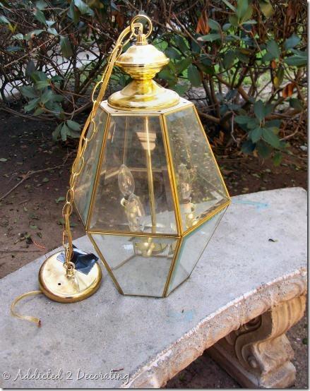 latón luz antes de Araña de latón antiguo