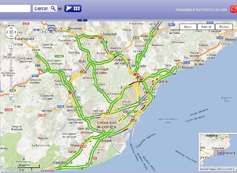 Seguimiento de la huelga en Barcelona por las incidencias de tránsito, analisis de las 7:30h