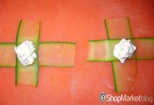 Menú de recetas: echamos un poco de relleno en los raviolis de calabacín Menú de recetas: echamos un poco de relleno en los raviolis de calabacín