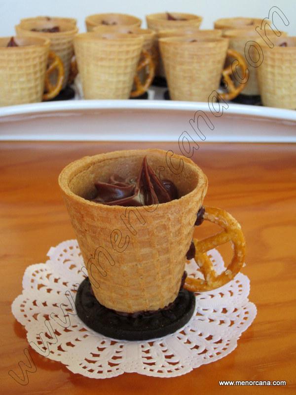 TAZAS BARQUILLO 1 (2) Tazas de barquillo con trufa de naranja