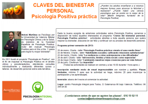 Claves del bienestar personal. Psicología Positiva práctica