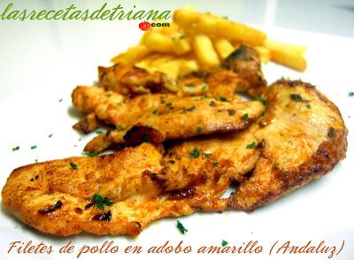 Filetes de pollo en adobo amarillo (Andaluz)
