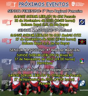 JORNADA DE RUGBY 17 Y 18 DE NOVIEMBRE