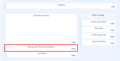 Insertando el Widget en Blogger Insertando el Widget en Blogger