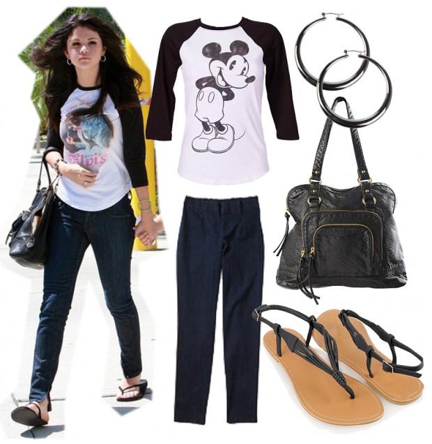 Look casual de Selena Gomez. Fotos