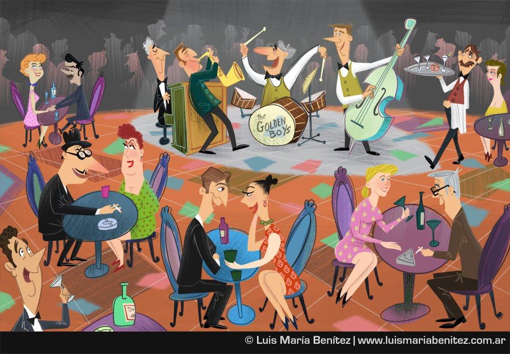 Jazz band illustration / Ilustración banda de jazz