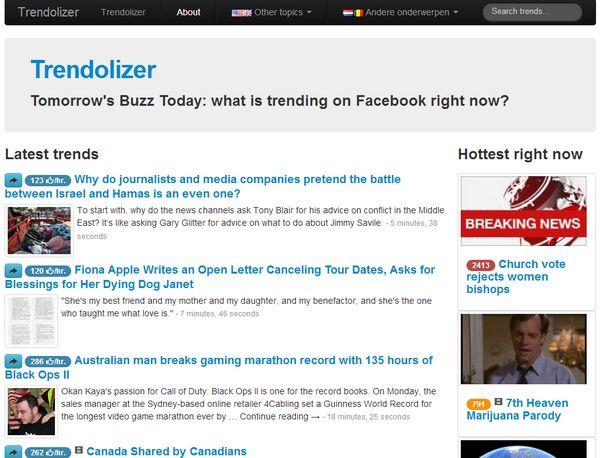 trendolizer Trendolizer, conoce en tiempo real de que se está hablando más en Facebook