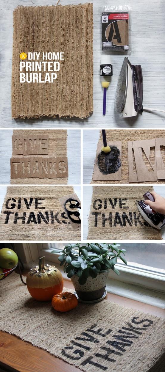 DIY: printed table runner