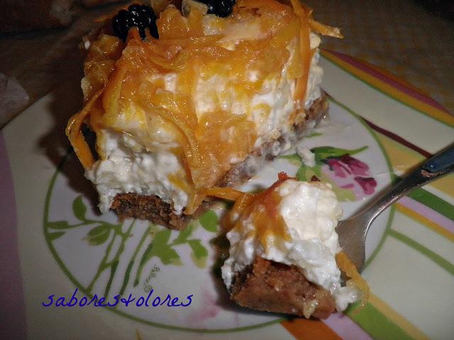 TARTA DE ARROZ CON MERMELADA DE NARANJA