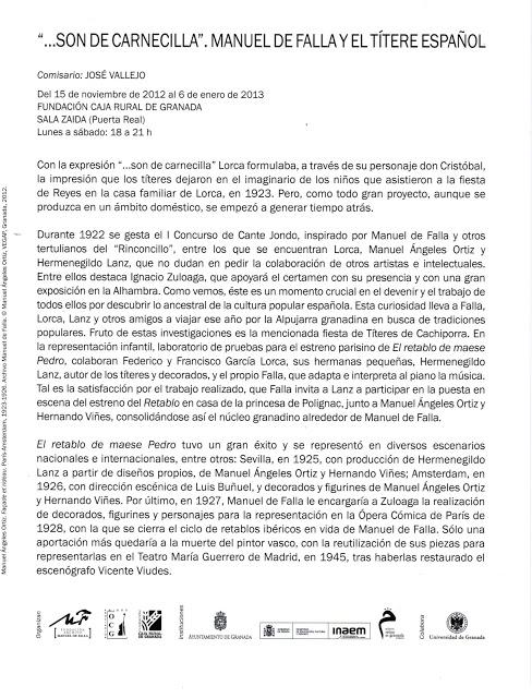 Manuel de Falla y el títere español Manuel de Falla y el títere español