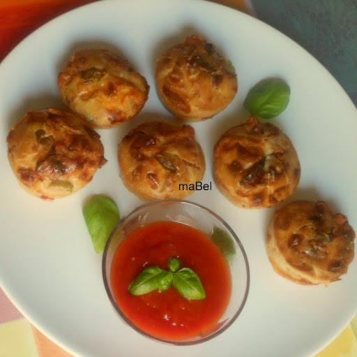 Muffins salados con gusto a pizza