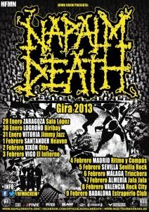 NAPALM DEATH NAPALM DEATH: FECHAS DE LA GIRA