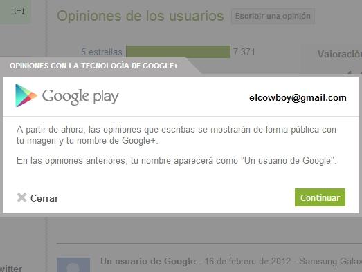 Google Play ya no permite que usuarios utilicen seudónimos en las opiniones