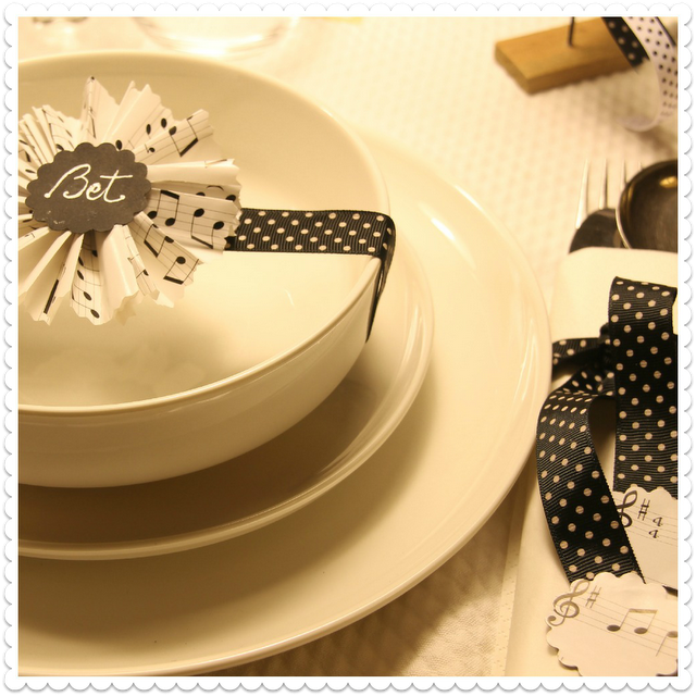 4 mesas de navidad: blanco y negro - 4 Christmas tables: black and white