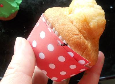 Cupcake arbolito de Navidad muy simple Cupcake arbolito de Navidad muy simple