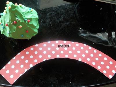 Cupcake arbolito de Navidad muy simple Cupcake arbolito de Navidad muy simple
