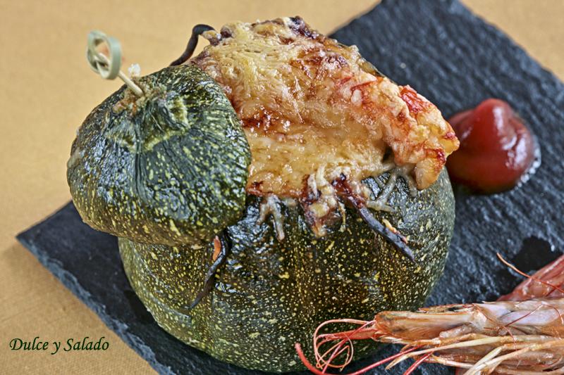 CALABACINES DE NIZA, RELLENOS DE GAMBAS Y GULAS CALABACINES DE NIZA, RELLENOS DE GAMBAS Y GULAS
