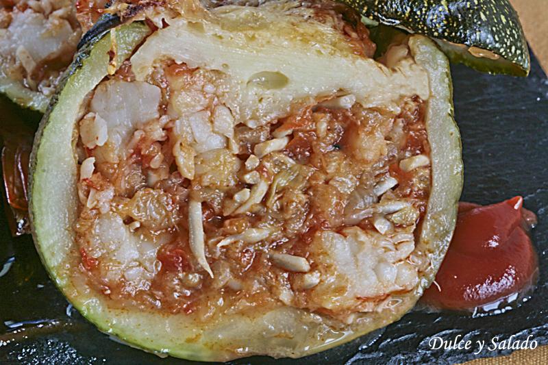 CALABACINES DE NIZA, RELLENOS DE GAMBAS Y GULAS CALABACINES DE NIZA, RELLENOS DE GAMBAS Y GULAS