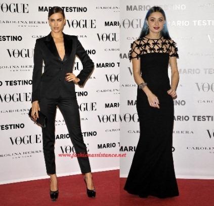 Nieves Alvarez e Irina Shayk, estilo en la fiesta de Vogue a Mario Testino