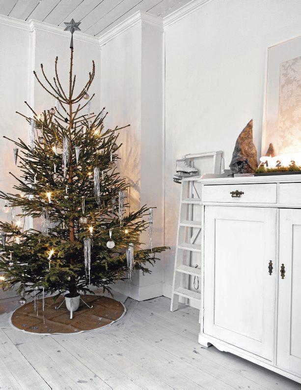 Decoración navideña de una casa sueca