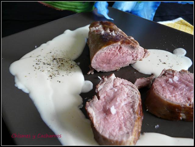 Solomillo ibérico con queso de Hinojosa Solomillo ibérico con queso de Hinojosa