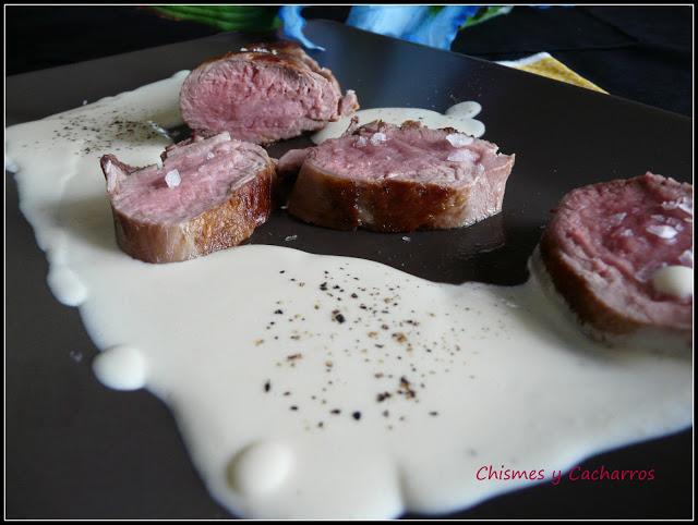 Solomillo ibérico con queso de Hinojosa Solomillo ibérico con queso de Hinojosa