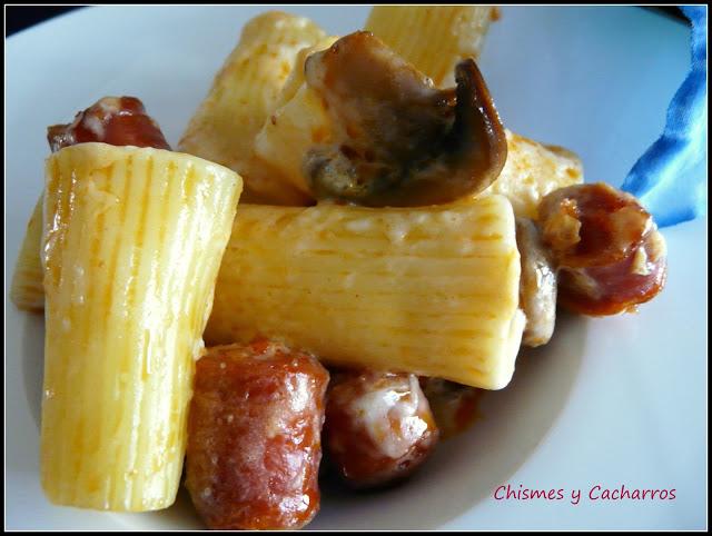 Rigatoni al Horno con Chistorra