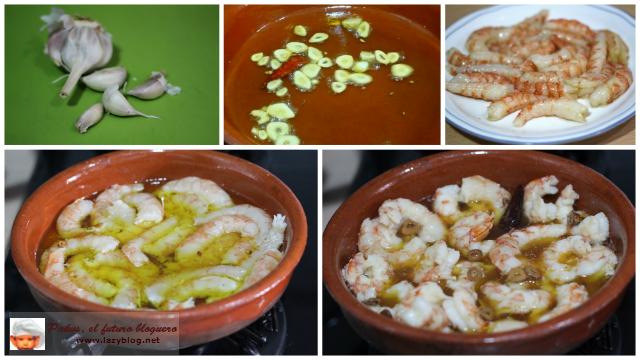 Gambas al ajillo. Aperitivo navideño