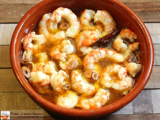 Gambas al ajillo. Aperitivo navideño