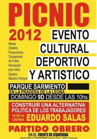 Picnic 2012 del Partido Obrero de Córdoba