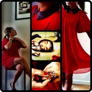 Un vestido rojo. Look Blancanieves.