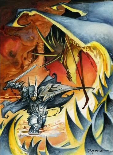 Camelot - Batman La mítica portada del juego ‘Camelot Warriors’ de Azpiri, reinterpretada por él mismo