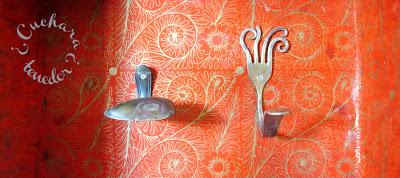 Hermosos elementos decorativos con el reciclaje de tenedores y cucharas